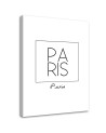 Canvas prints with captions for the living room - Paris caption | FEEBY