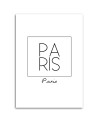 Canvas prints with captions for the living room - Paris caption | FEEBY