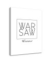 Canvas prints with inscriptions for the living room - Inscription Warsaw | FEEBY