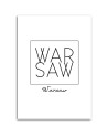 Canvas prints with inscriptions for the living room - Inscription Warsaw | FEEBY