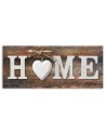 Home inscription on a background of vintage style boards - Decorative Canvas prints | FEEBY
