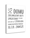 Rules in the house typography Canvas prints for the living room | FEEBY
