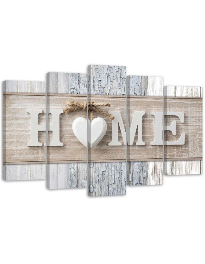Canvas print Home inscription in Scandinavian style - Decorative Canvas print | FEEBY
