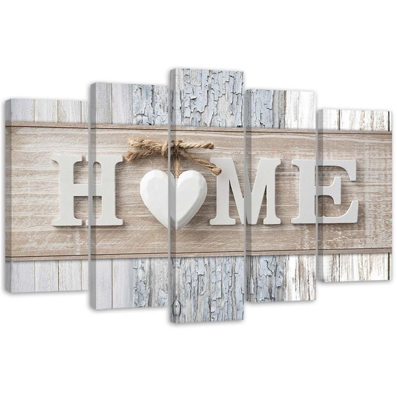Canvas print Home inscription in Scandinavian style - Decorative Canvas print | FEEBY