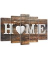 Canvas print Home inscription on old vintage board - Decorative wall art painting | FEEBY