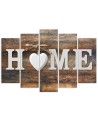 Canvas print Home inscription on old vintage board - Decorative wall art painting | FEEBY