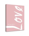 Pink love lettering - Bedroom canvas pictures with quote | FEEBY