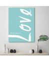 Blue love typography - Bedroom Canvas painting with quotes | FEEBY