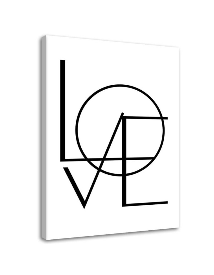 Love lettering on white background - Bedroom pictures on Canvas with Quotes | FEEBY