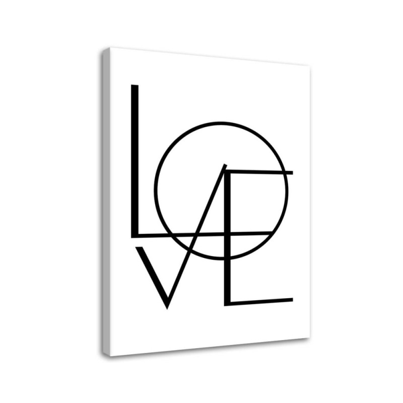 Love lettering on white background - Bedroom pictures on Canvas with Quotes | FEEBY