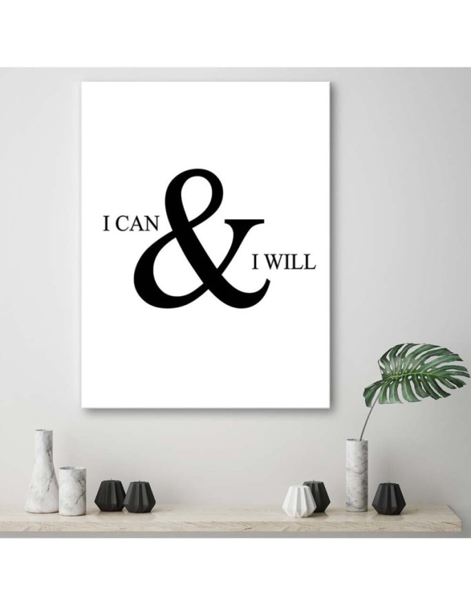 Motivational I can do everything - Canvas prints with quotes on canvas | FEEBY