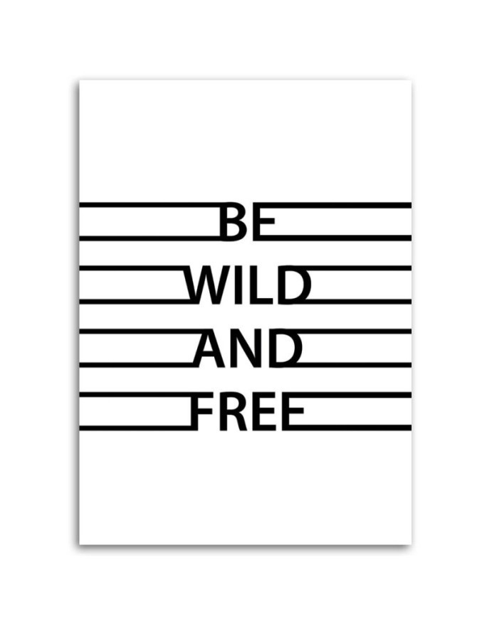 Motivational Wild and Free - Canvas prints with quotes on canvas | FEEBY