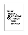 Motivational Think positive - Picture with quotes on a canvas | FEEBY