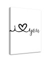 I love you - Modern Canvas painting for the bedroom | FEEBY