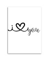 I love you - Modern Canvas painting for the bedroom | FEEBY