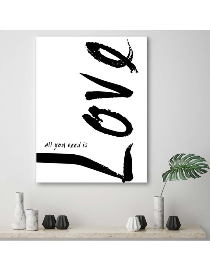 White love quotes - Modern Canvas painting for the bedroom | FEEBY