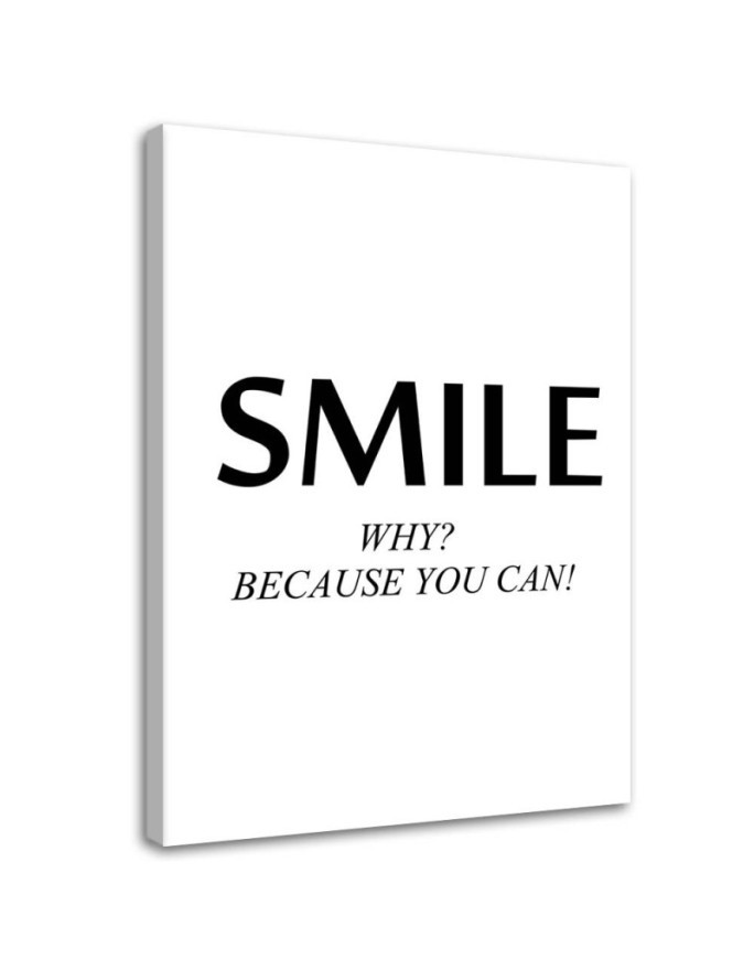 Motivational Smile - Canvas prints with quotes on canvas | FEEBY