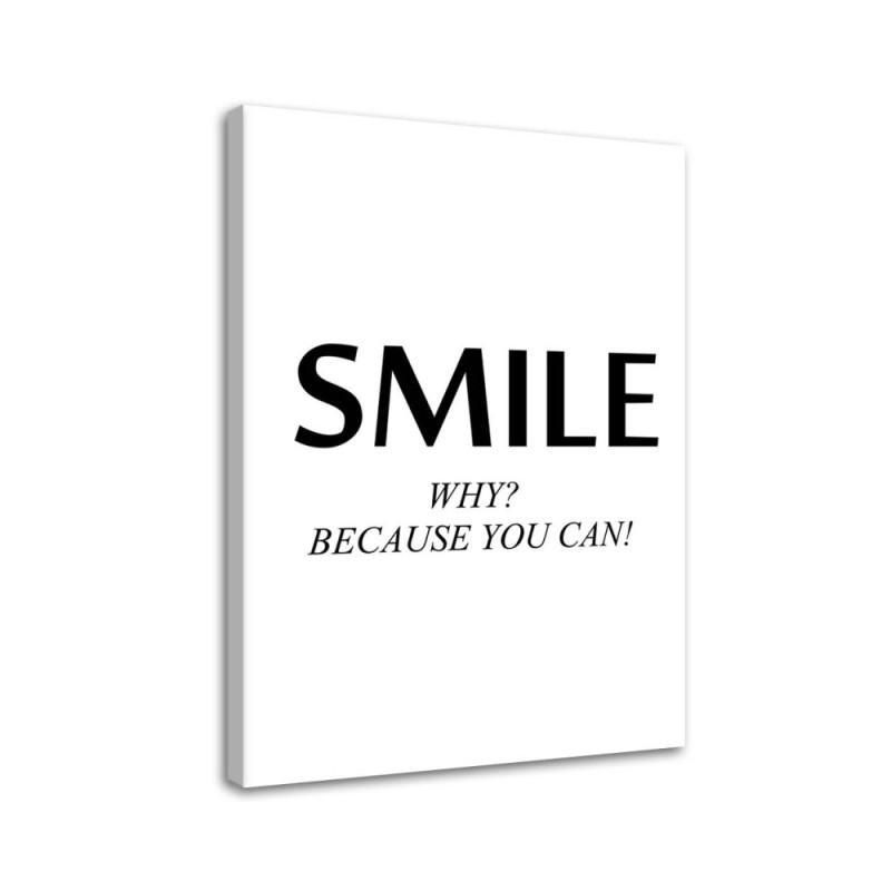 Motivational Smile - Canvas prints with quotes on canvas | FEEBY