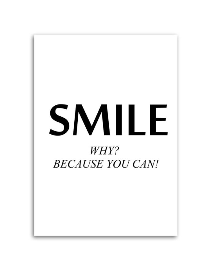Motivational Smile - Canvas prints with quotes on canvas | FEEBY