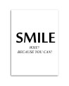 Motivational Smile - Canvas prints with quotes on canvas | FEEBY