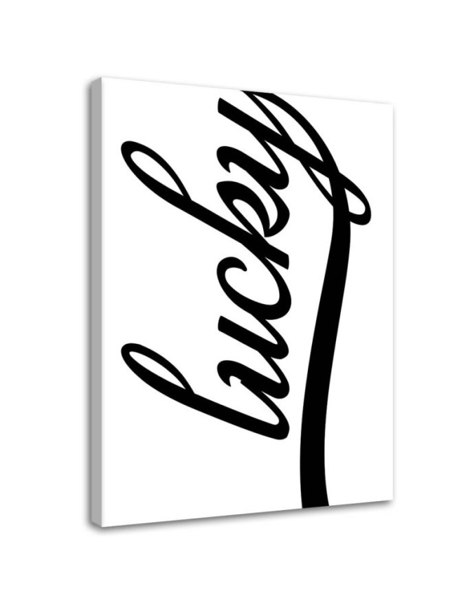 Lucky on white background - Modern Canvas painting for living room | FEEBY