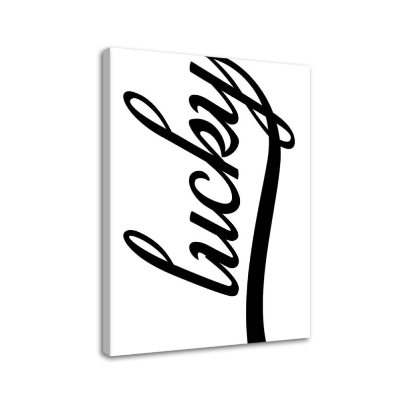 Lucky on white background - Modern Canvas painting for living room | FEEBY