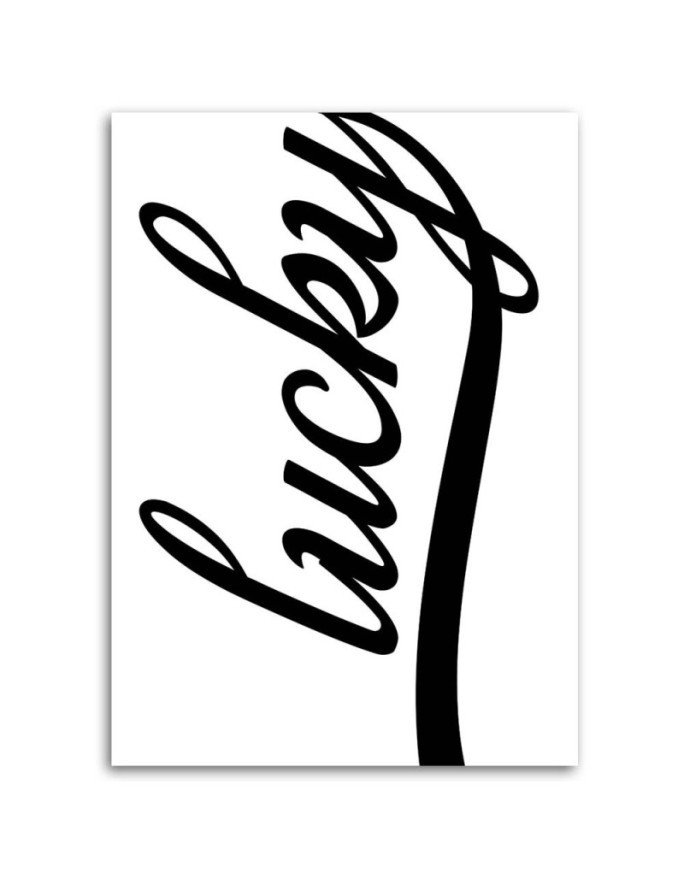 Lucky on white background - Modern Canvas painting for living room | FEEBY