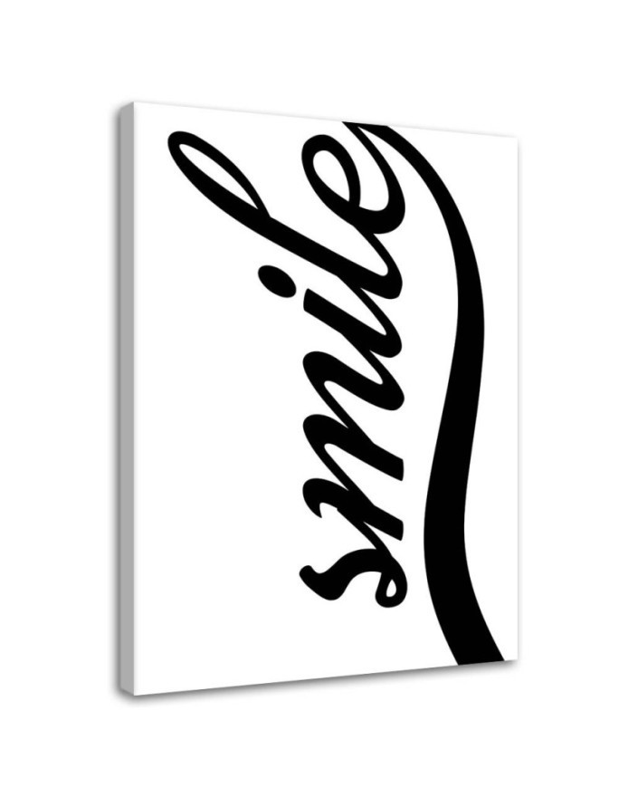 Smile on white background - Modern painting for living room | FEEBY