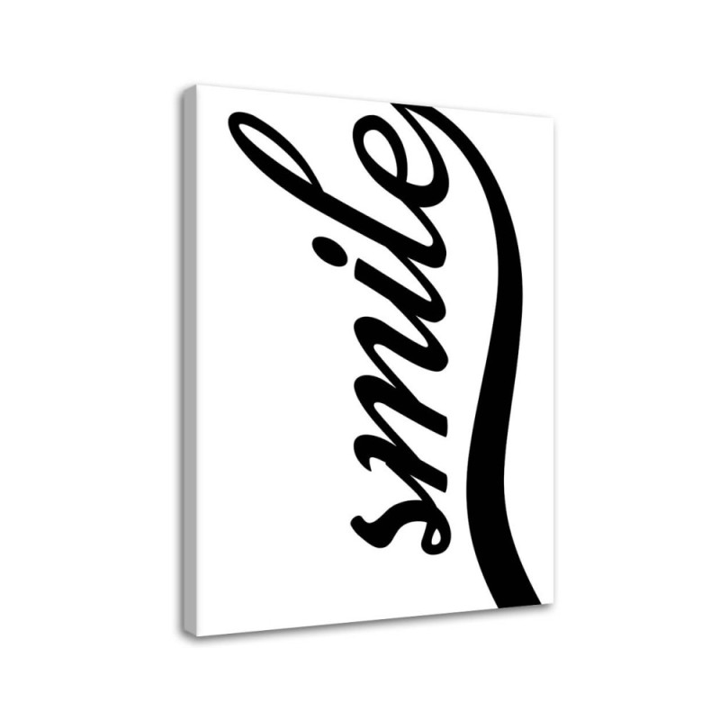 Smile on white background - Modern painting for living room | FEEBY