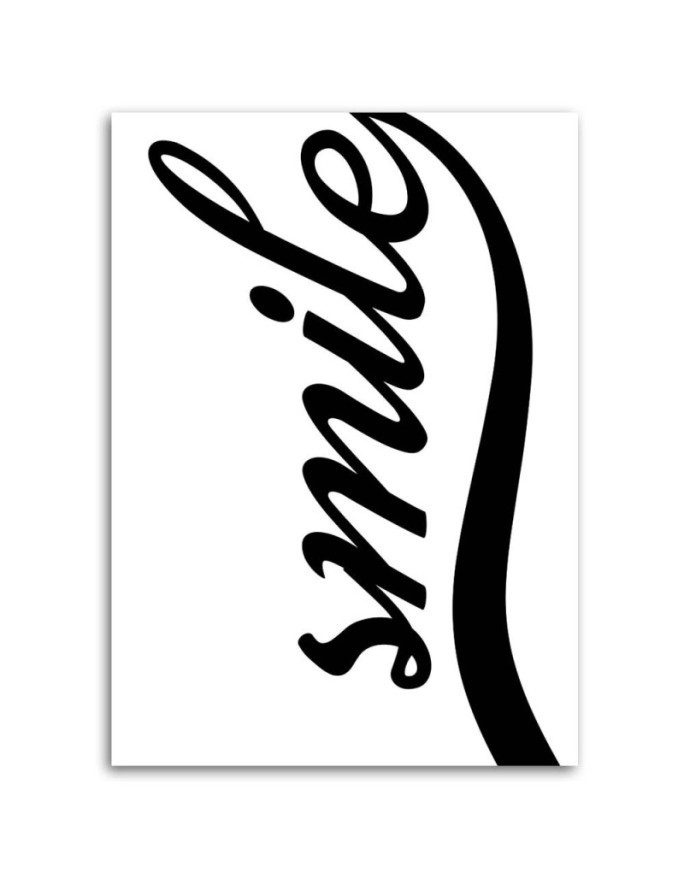 Smile on white background - Modern painting for living room | FEEBY
