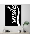 Smile on black background - Modern painting for living room | FEEBY