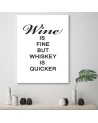 Wine and whiskey quote - Modern Canvas painting for the kitchen | FEEBY