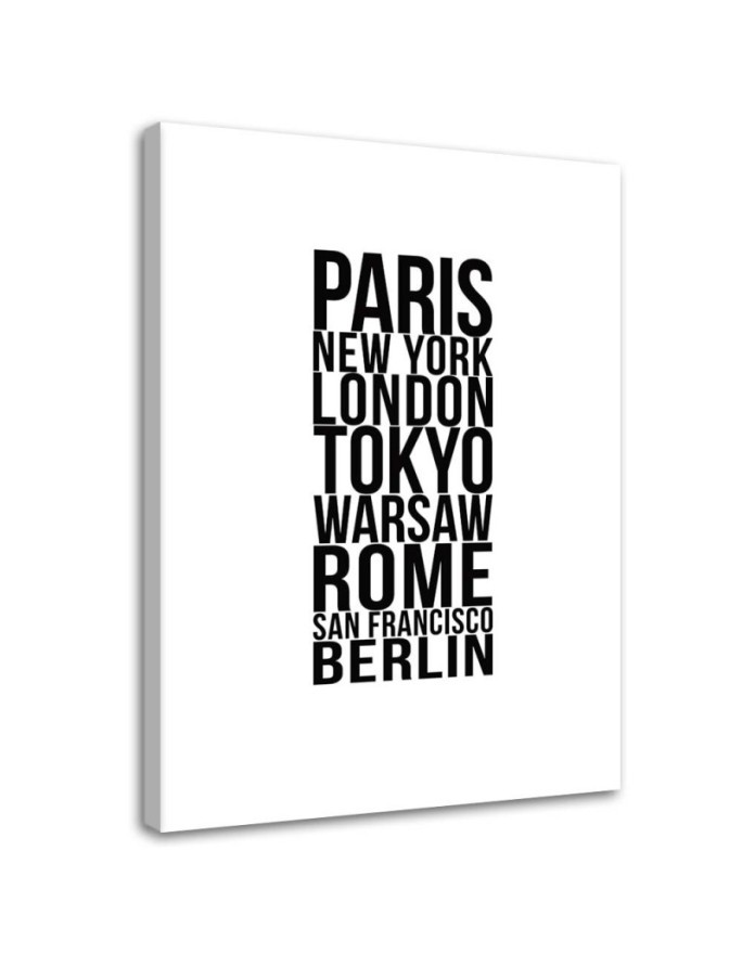 Paris London Tokyo typography - Modern painting for the living room | FEEBY