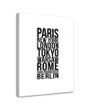 Paris London Tokyo typography - Modern painting for the living room | FEEBY
