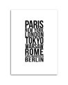 Paris London Tokyo typography - Modern painting for the living room | FEEBY