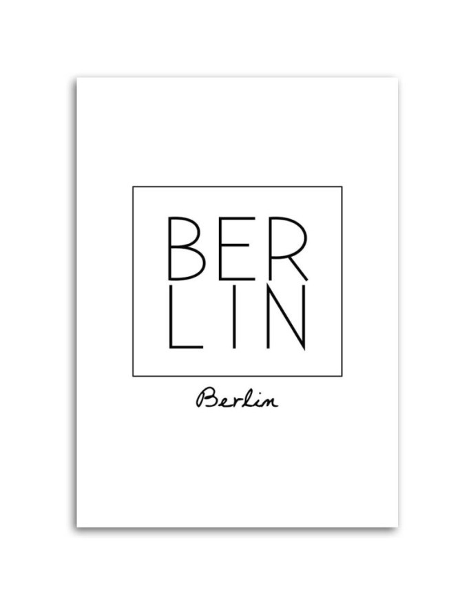 Berlin print lettering - Modern painting for living room | FEEBY