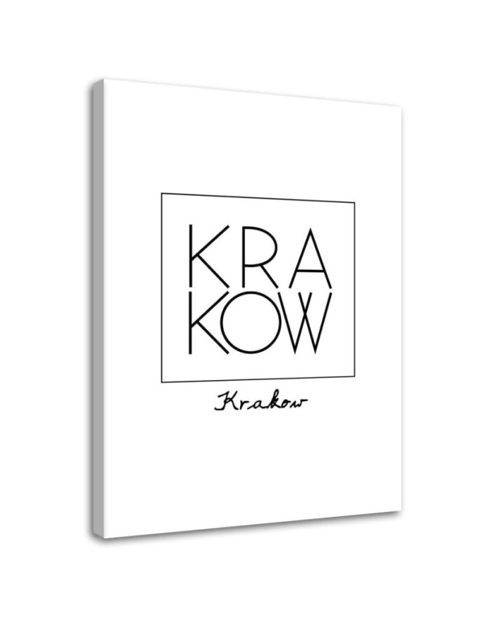 Krakow inscription - Modern Canvas painting for living room | FEEBY