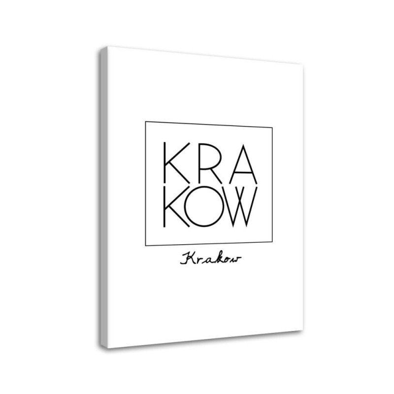 Krakow inscription - Modern Canvas painting for living room | FEEBY