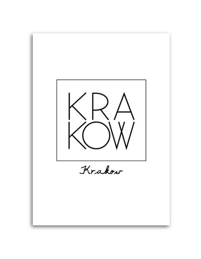 Krakow inscription - Modern Canvas painting for living room | FEEBY