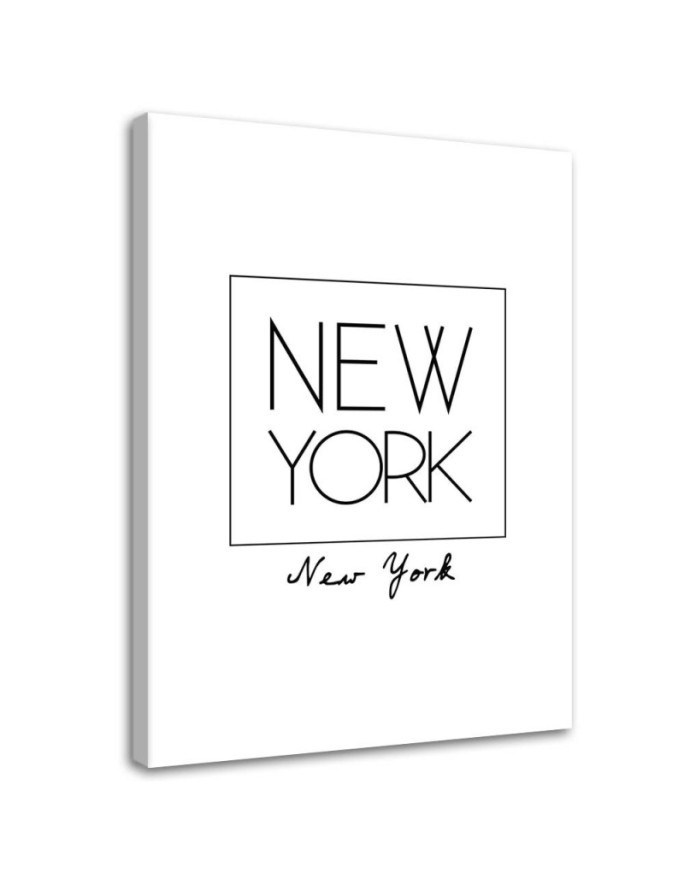 New York lettering typography - Modern Canvas painting for living room | FEEBY