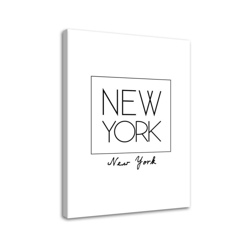 New York lettering typography - Modern Canvas painting for living room | FEEBY
