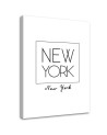 New York lettering typography - Modern Canvas painting for living room | FEEBY
