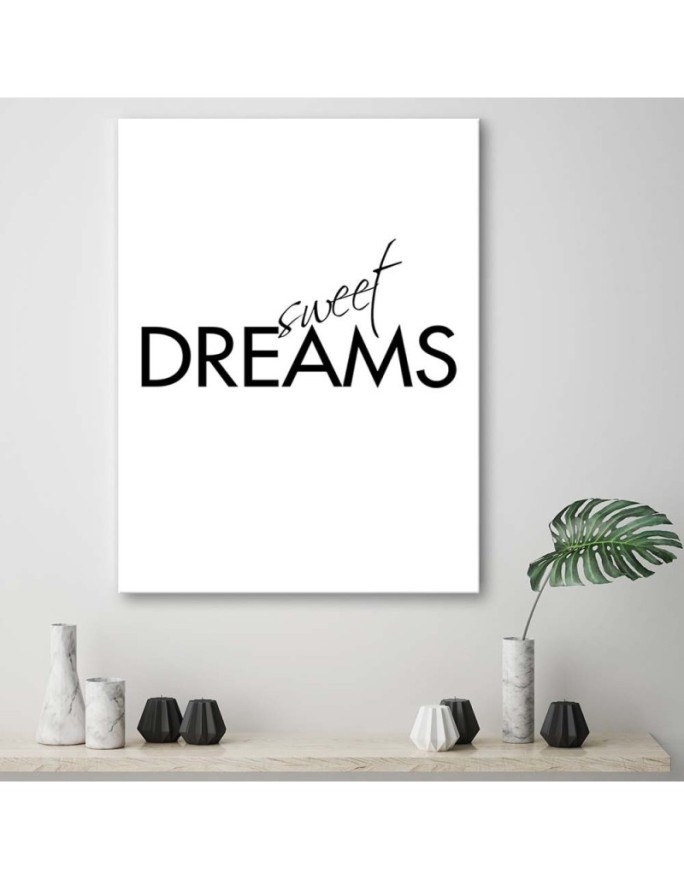 Sweet dreams Modern Canvas painting for the bedroom | FEEBY