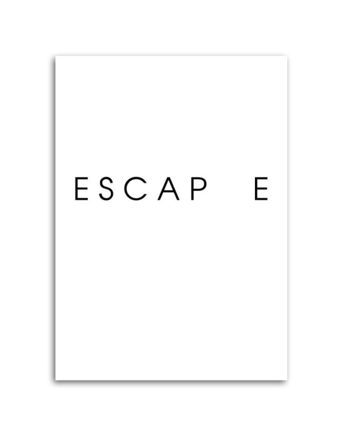 Escape Quote Modern Canvas painting for the bedroom | FEEBY