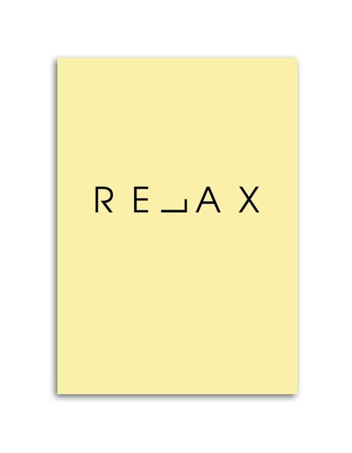 Relax Typography Modern Canvas painting for the bedroom | FEEBY