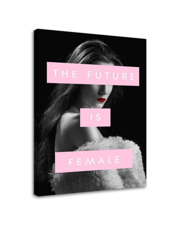 Future is a woman quotes - Modern Canvas painting for the bedroom | FEEBY