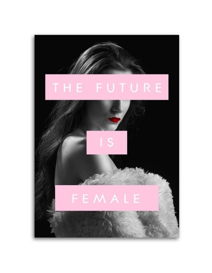 Future is a woman quotes - Modern Canvas painting for the bedroom | FEEBY