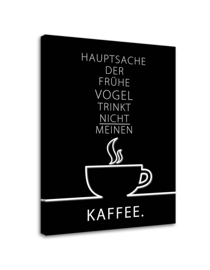 Typography Coffee with quotes on wrapped canvas | FEEBY