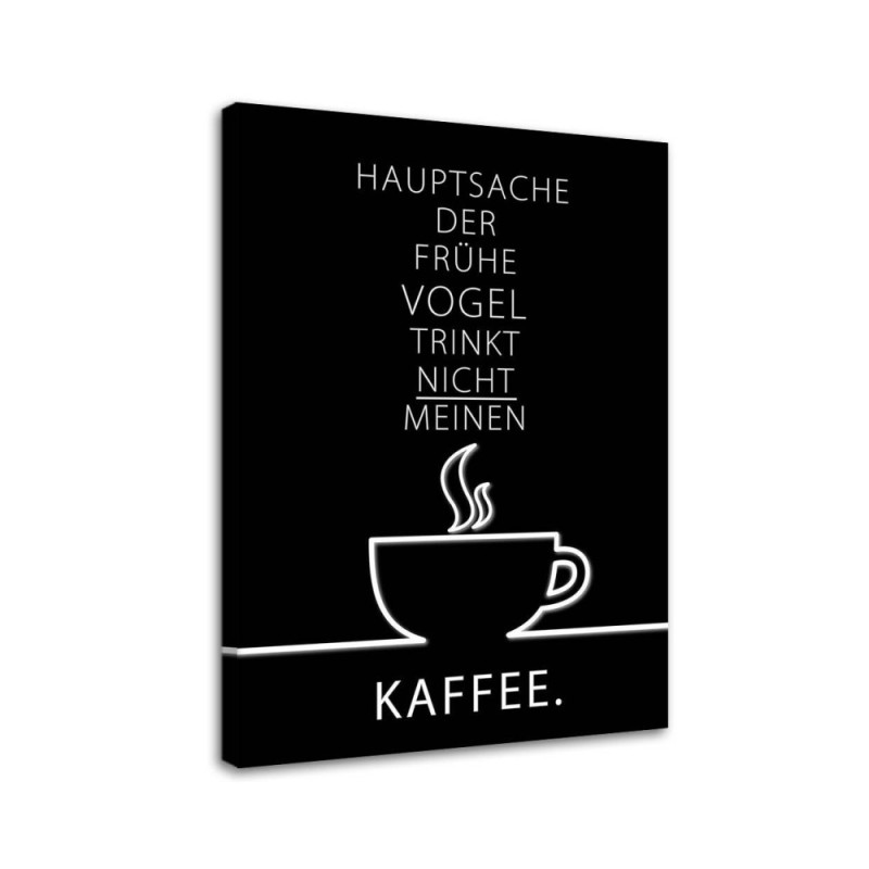 Typography Coffee with quotes on wrapped canvas | FEEBY