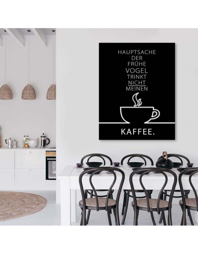 Typography Coffee with quotes on wrapped canvas | FEEBY